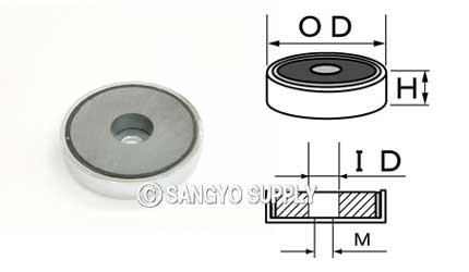 キャップ磁石 φ40×8（φ5.5）
