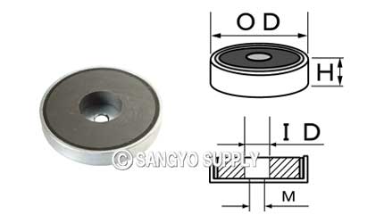 キャップ磁石 φ57×10.5（φ6.5）