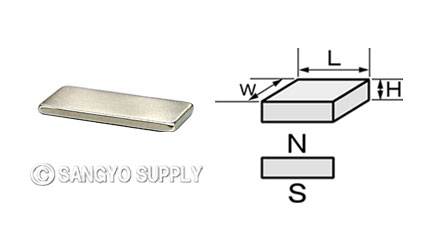 ネオジウム磁石 20×8.5×1.3