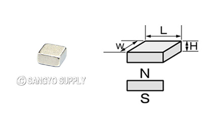 ネオジウム磁石2×2×1　150℃耐熱材